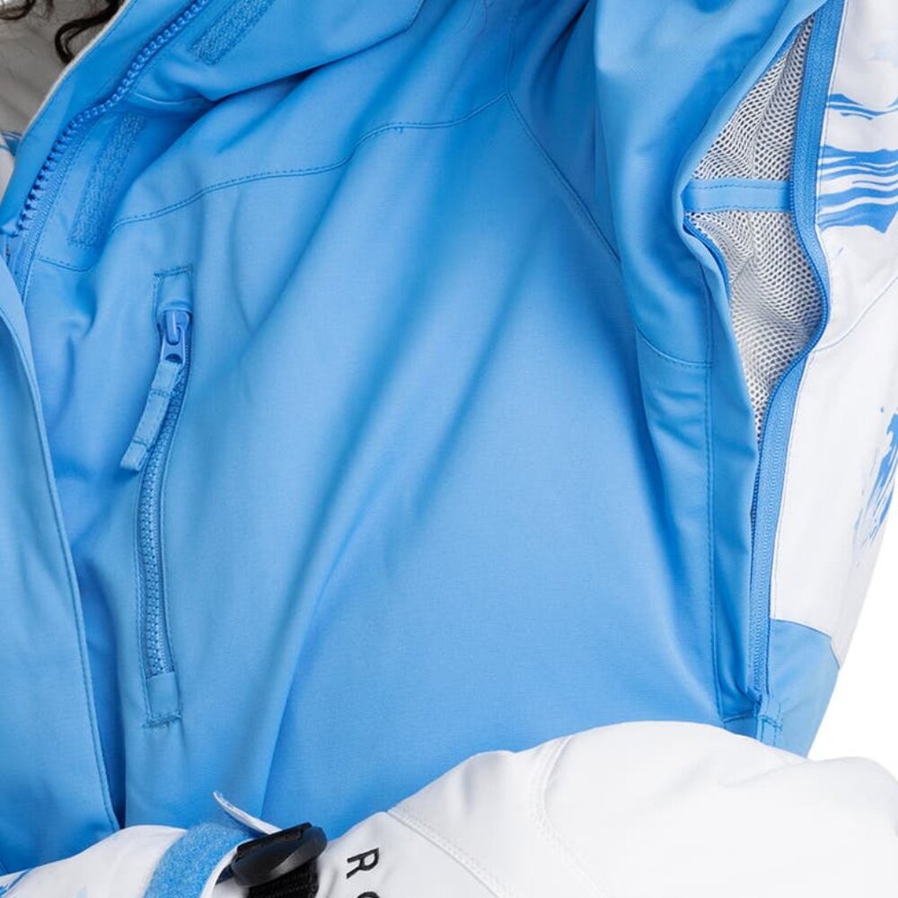 NWT Women's Roxy Jetty Block Azure Blue Clouds Snowboard Jacket Large - Picture 7 of 15